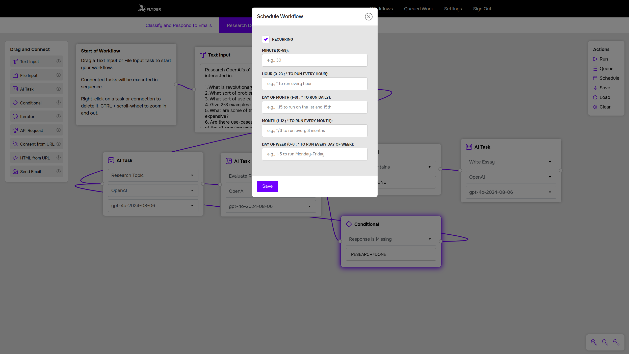 Efficient Workflow Management